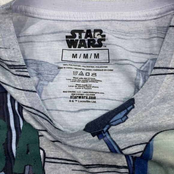 Star Wars Boba Fett All Over Print Men's T-Shirt Size Medium (M) - No Stain/Tear - Picture 3 of 4